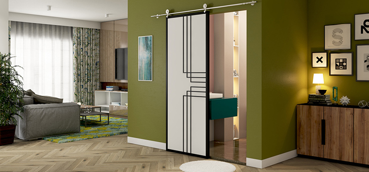sliding bathroom door installation in Garden Acres